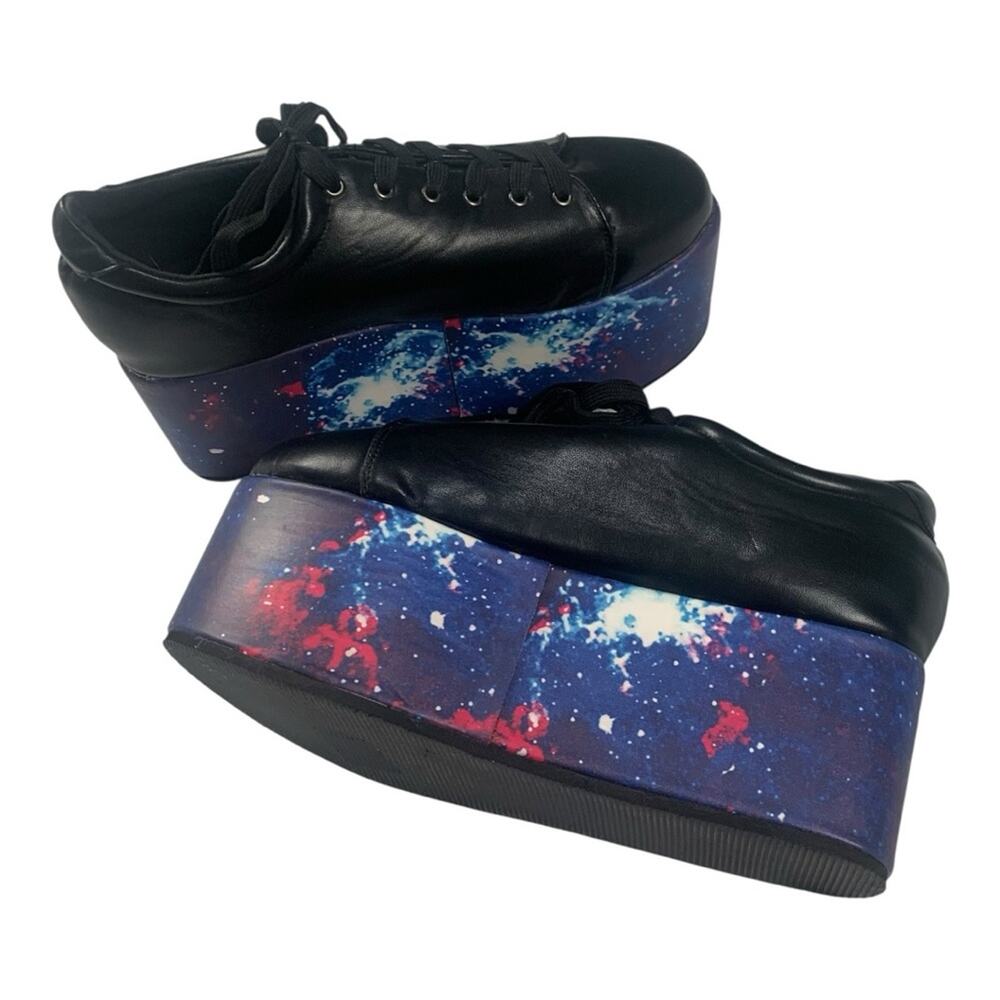 Hot Topic women's 9 platform galaxy Black Casual Sneakers